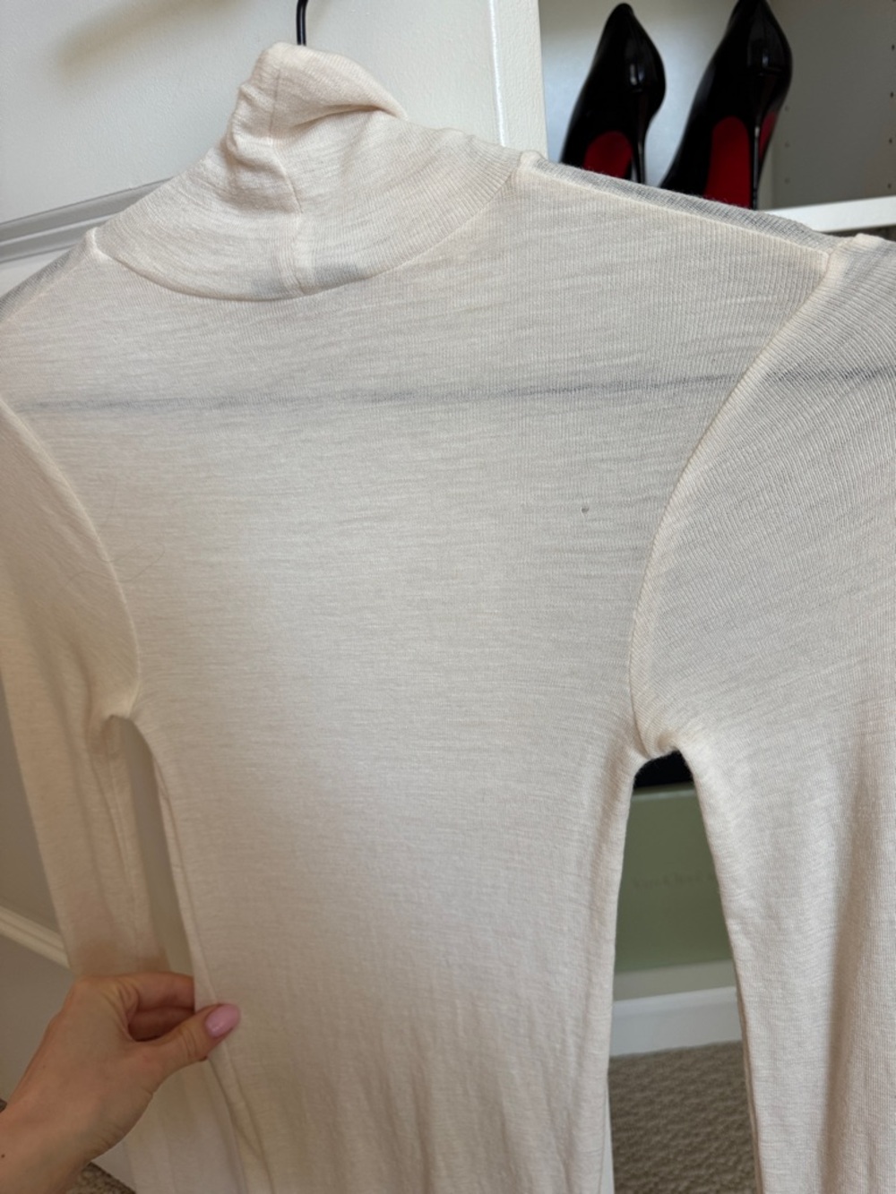 Cos merino wool turtleneck top - white - Picture 4 of 6